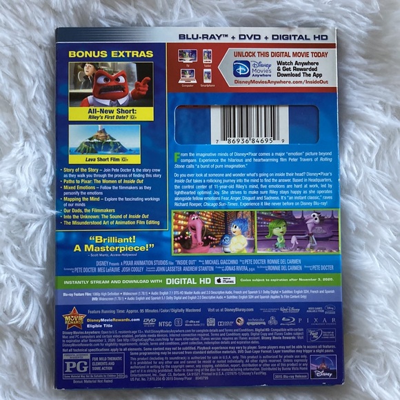 Disney Inside Out Blu-ray dvd set - Picture 2 of 4